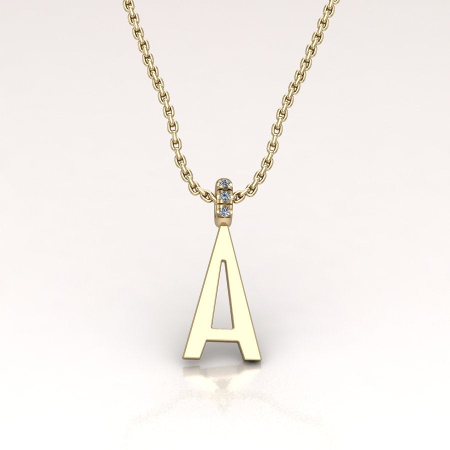 14K Gold Initial Charm