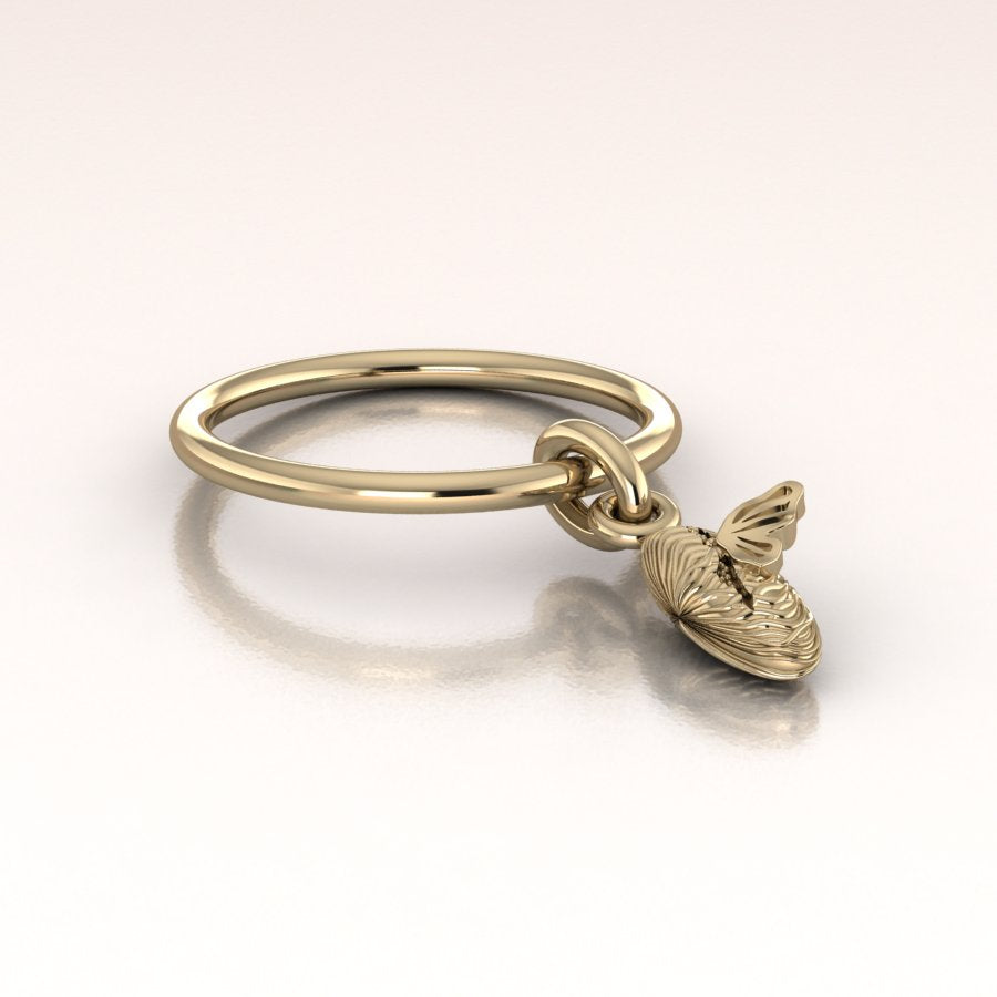 14k Gold Chrysalis Mini Charm Talisman
