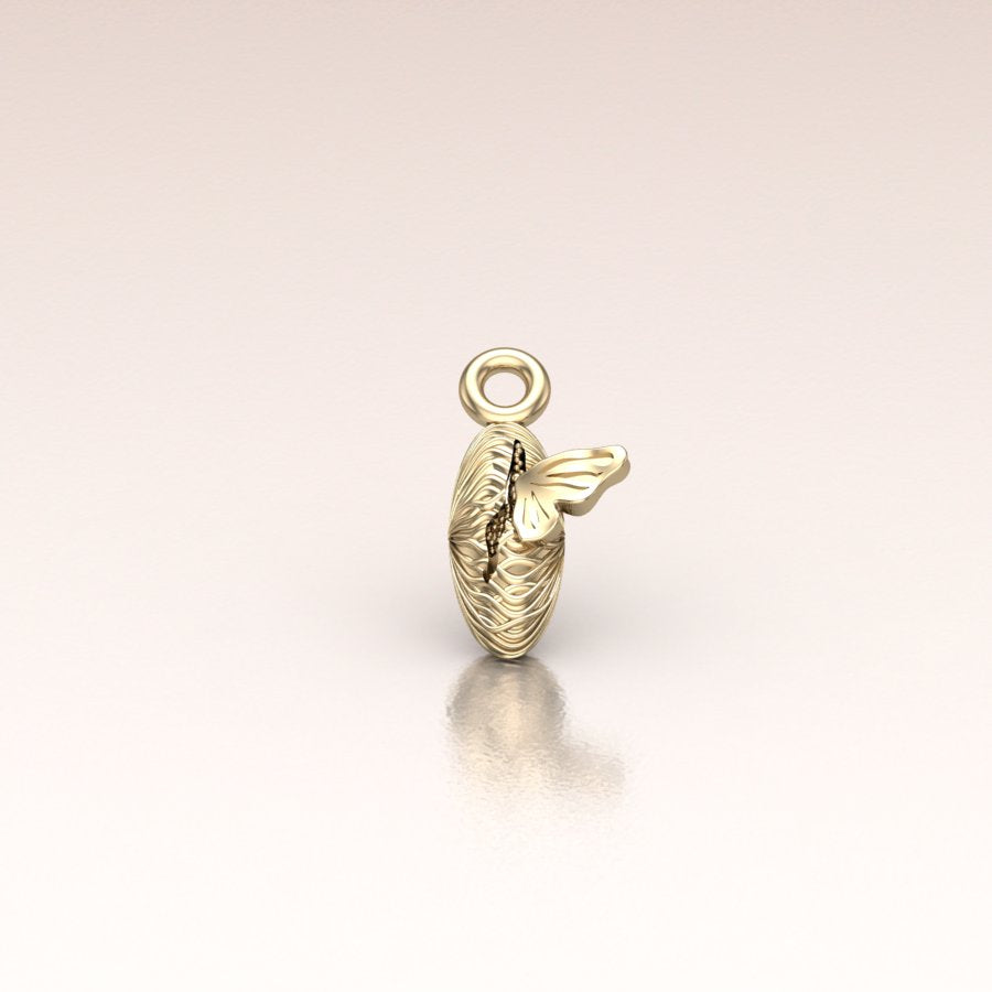 14k Gold Chrysalis Mini Charm Talisman
