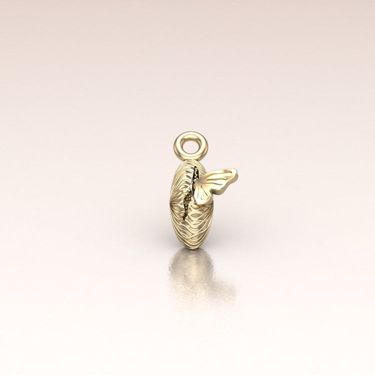 14k Gold Chrysalis Mini Charm Talisman
