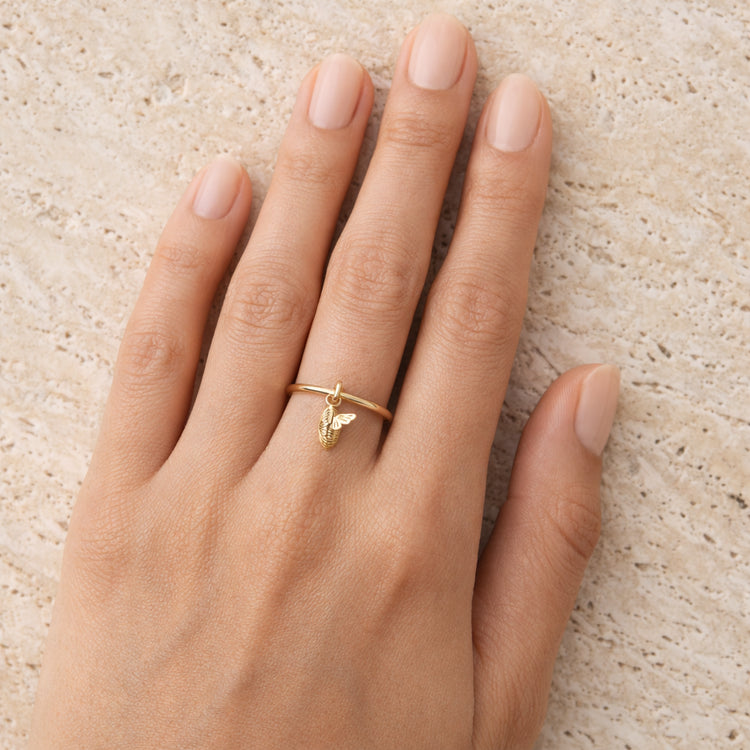 14k Gold Chrysalis Mini Charm Talisman
