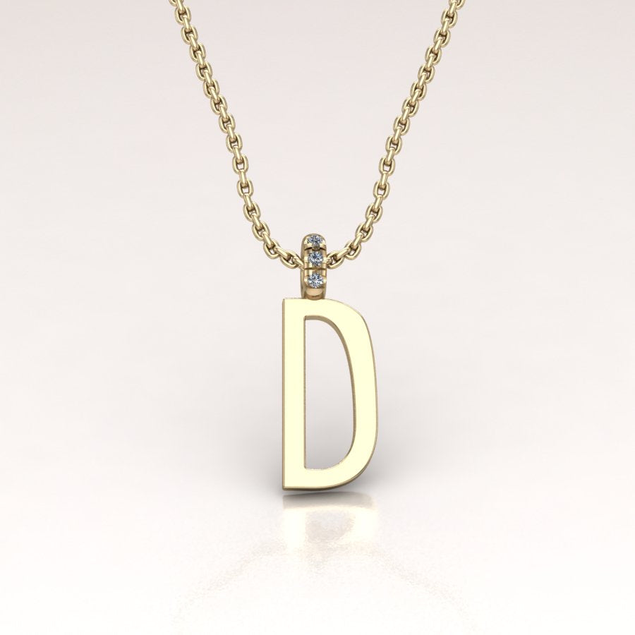 14K Gold Initial Charm