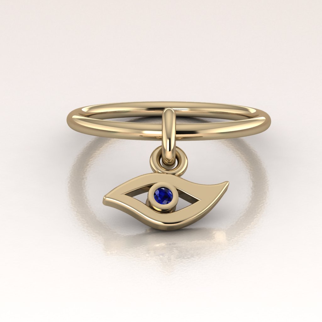 14k Gold Evil Eye Mini Charm Talisman
