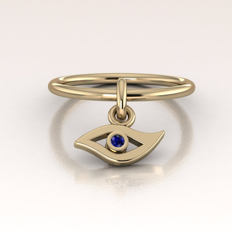 14k Gold Evil Eye Mini Charm Talisman
