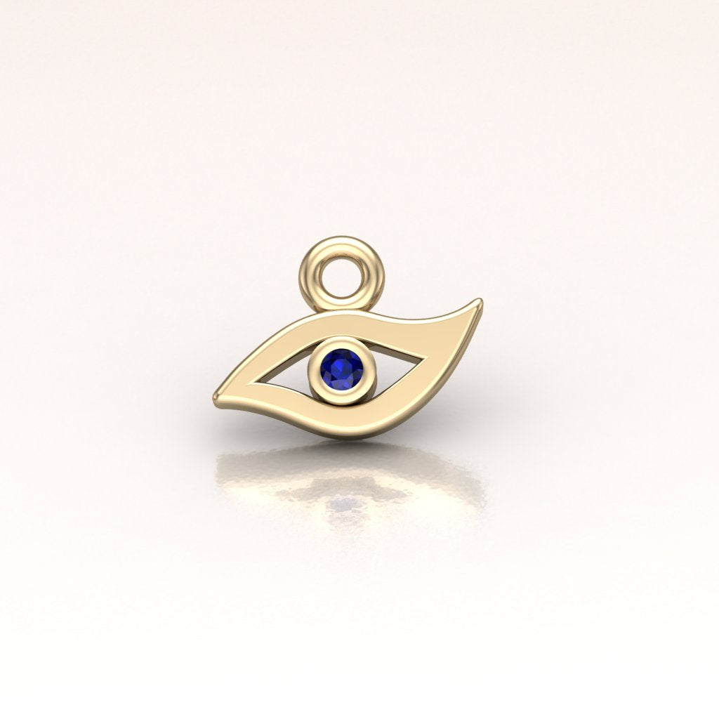 14k Gold Evil Eye Mini Charm Talisman
