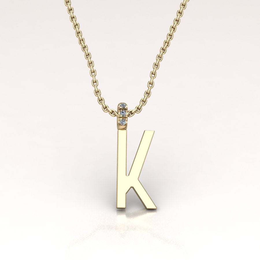 14K Gold Initial Charm