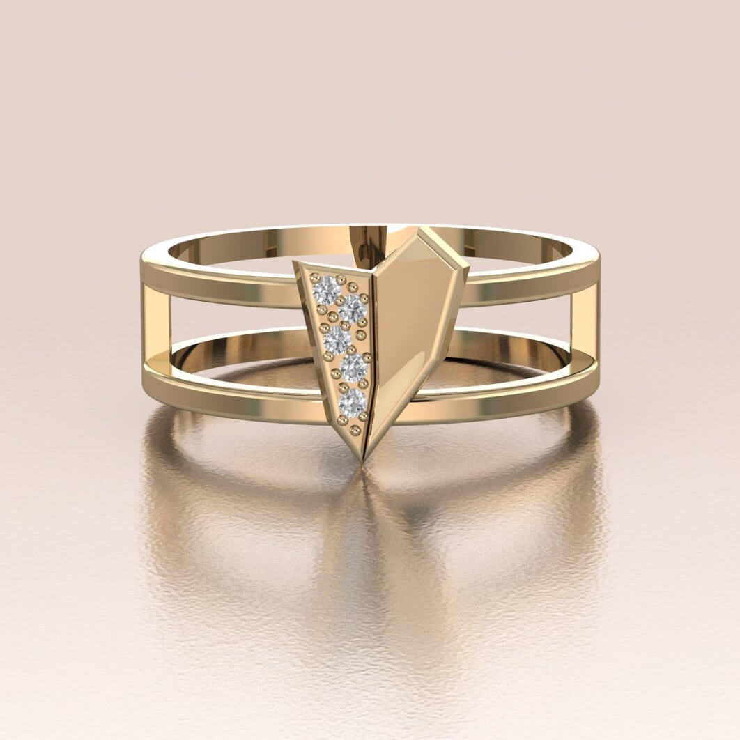 Rose Gold Wavy Love Ring – GIVA Jewellery