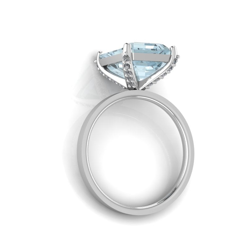 engagement aquamarine ring custom made