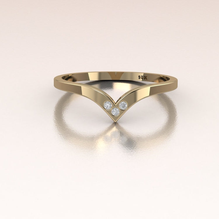 14K Yellow Gold Past Present Future Ring